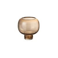 Jarrón Redondo Uly De Cristal Reciclado Azul Tormenta: Elegancia Sostenible Y Única Para Tu Hogar