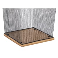 Five - Poubelle À Pédale 3L En Métal Et Bambou Noir Natureo[J206