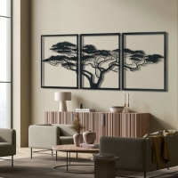 Panneau décoratif 3D arbre en métal multicolore 73,7x5x80 cm Purpy Panneau décoratif 3D arbre en métal multicolore 73,7x5x80 cm Purpy