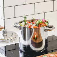 Marmite 17L En Acier Inoxydable Menastyl Avec Couvercle Verre - Induction