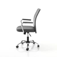 HOMCOM Sedia da Ufficio Girevole con Rotelle e Altezza Regolabile, Poltrona da Ufficio Imbottita Ergonomica in Pelle, 46×51×80-92cm|Aosom Italy