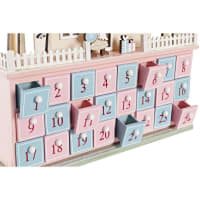Lot De 2 Calendriers De L'Avent En Bois Motif Père Noël Escalade - Compte à Rebours 24 Jours - Décoration De Noël Pour Escaliers, Maison
