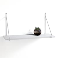 Scaffale a Muro con Cestini 62x18x16 cm Legno Massello Noce