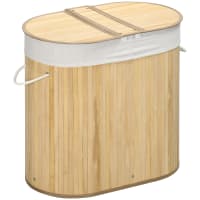 VIPLEO Cesto Portabiancheria 3 Sacchetti 180L Con Ruote - Metallico Beige - Organizer Per Camera Da Letto E Bagno