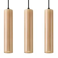 Lampada da soffitto, aspetto legno, marrone nero, orientabile, L 78 cm | ETC Shop