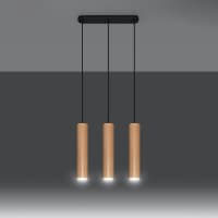Lampada A Soffitto Glostrup Dimmerabile – 4 Luci Orientabili, Metallo/legno Marrone, Attacco GU10, Stile Moderno, Senza Lampadine
