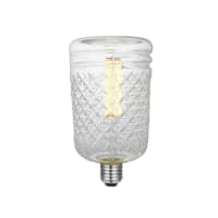 Lampadina con filamento led in cristallo trasparente