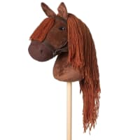 Cheval Bâton Blacky Sweety Toys 100 Cm - Peluche Noir Avec Crinière Blanche, Son Galop Et Hennissement