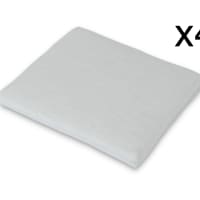 Pack 4 coussins de chaise de jardin gris clair-Recycled