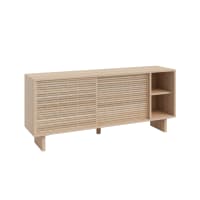 Buffet en bois massif naturel - 1 étagères - 150 cm Non verni-Mahón