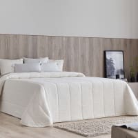 Colcha Bouti acolchada piqué relleno 200 gr cama 105 hojas blanco-PEDRAZA