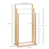 Godonnier Porta-asciugamani Cromato Fisso 52 cm Contemporaneo
