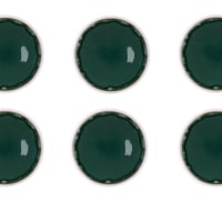 Lot de 6 assiettes à dessert en grès vert D21.5-Oxygen