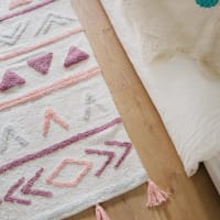 Tapis lavable patchwork multicolore 120x170 cm antidérapant - www