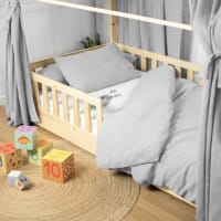 Runner Letto Garza Di Cotone  90 X 200 Cm  Gaïa Beige Pampa 121978 1668432671