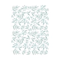 Tenda da doccia in eucalipto blu navy per bagno, foglie acquerellate sulla parte superiore, tenda da doccia floreale botanica decorativa in tessuto con ganci, 135 x 220 cm