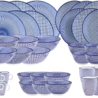 Juego de vajilla   - 42 piezas - azul oscuro-Pattern