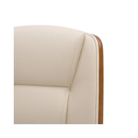 Cortesi Home Charli Tufted Cube Ottoman in 100% Genuine Leather, Bl