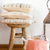 Cuscino Decorativo 45x45 Cm In Cotone E Lino, Con Scritta 'Life Is Better When You Are Camping', Resistente Allo Scolorimento
