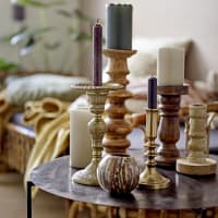 Portacandele In Metallo Nero/oro, 4 Pezzi: Supporto Per Candele E Incenso, Decorazione Vintage Per Casa E Matrimonio