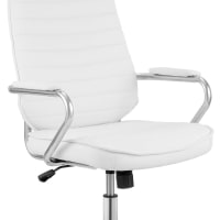 Sedia da ufficio regolabile in Finta pelle Colore bianco-Rako