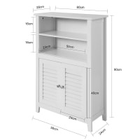 Mobile Da Bagno Indipendente Con 2 Ante E 3 Ripiani Aperti E Mobile Alto Con Cassetti Grigio 88306796