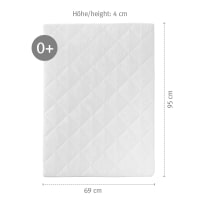 Materasso Zeus 20 Cm 150x180 Cm – Schiuma + 2 Cm Lattice, H3, Sfoderabile E Lavabile, Made In EU
