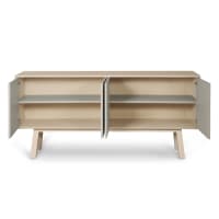 Grand Buffet 4 Portes 5 Tiroirs 220 Cm – Bois Merisier – Style Classique