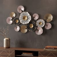 Panneau décoratif 3D en métal multicolore 105x4x56 cm Web | Maisons du Panneau décoratif 3D en métal multicolore 105x4x56 cm Web | Maisons du