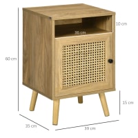 Comodino galleggiante in bambù con cassetto e ripiano aperto, completamente assemblato, da parete, con design moderno, per camera da letto e piccoli spazi, tavolino in bambù certificato FSC