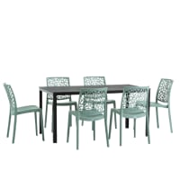 Tavolo da giardino in abete persone 180 cm e panche Bréhat