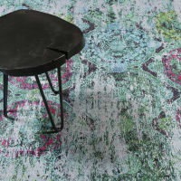 Tapis fait main à poil ras motif abstrait multicolore 80x150 Hills ...