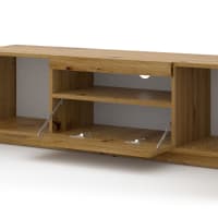 TV-Ständer Holzeffekt Creme und Schwarz AURA | Maisons du Monde