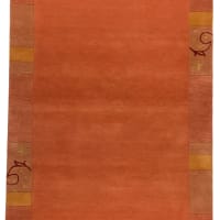 Alfombra gabbeh floral de lana hecha a mano-ROYAL GANGES