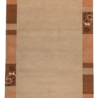 Alfombra gabbeh floral de lana hecha a mano-ROYAL GANGES