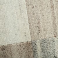 Tapis Oriental Vintage En Laine 198x113 Cm - Gris Boue, Noué Main, Pièce Unique Des Années 70/90