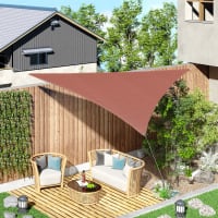 Voile D'ombrage Triangulaire 3x3x3m - Imperméable, 98% UV - Pour Terrasse, Jardin, Piscine - 6