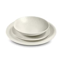 Set di stoviglie da 18 pezzi in arenaria bianco-Muse