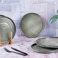 Assiette à dessert en grès vert NIWA | Maisons du Monde