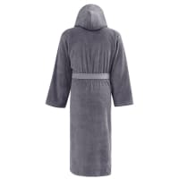Peignoir mixte adulte col capuche sèche-vite, bleu paon