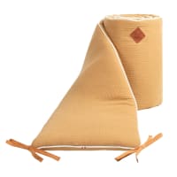 Tour de lit bébé universel en gaze de coton écru 210x30 cm Jeanne