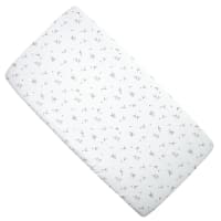 Drap housse berceau bébé en gaze de coton vert 40x80 cm Maison sevira