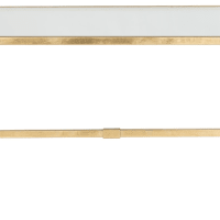 Table basse en fer/verre or, 125 x 65 x 45 cm-Ferne