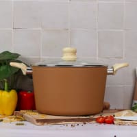 Faitout BE Living Essential 28 Cm Avec Couvercle - Céramique Antiadhésif, Tous Feux Dont Induction, Sans PTFE Ni PFOA