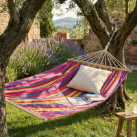 Amaca intessuta in cotone riciclato a righe multicolore 100x200 cm BENEDITO | Maisons du Monde