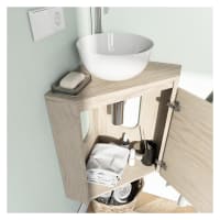 Meuble Lave-mains + Miroir Ovale - Maisons Du Monde