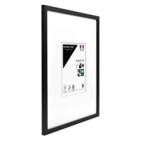 Cadre Photo 30x45 Cm Bois Pin Avec Passe-Partout - Verre Acrylique Incassable