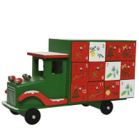 Calendario Avvento Babbo Natale Con Albero In Legno 24 Cassetti E Decorazioni 1015633