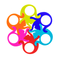 Set de 6 servilleteros  multicolore silicona  10 x 0 x 8 cm-Entrechats happy rings