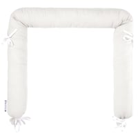 Tour de lit en coton blanc cassé 180 cm